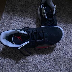 Jordan Black and Red Sneakers Modern Athletic Design